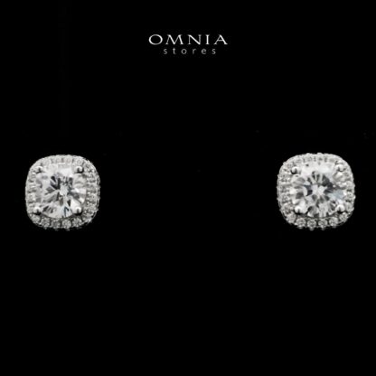 Thuraya Stud Earrings In 925 Silver High Quality Simulated Diamonds - Image 2