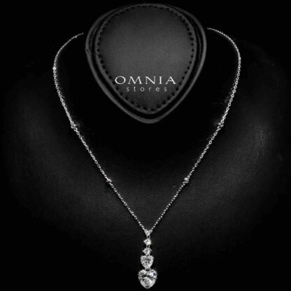 Sura Heart Necklace In 925 Silver High Quality Simulated Diamonds - Image 2