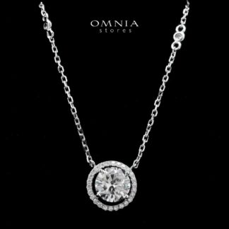 Suhayla Necklace In 925 Silver High Quality Simulated Diamonds