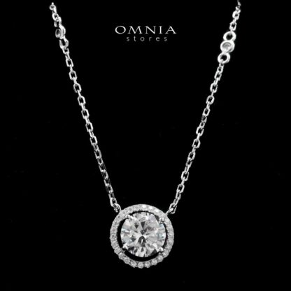 Suhayla Necklace In 925 Silver High Quality Simulated Diamonds