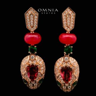 Zulaikha Multicolor Earrings In High-Quality Zircon Stones in a Gold Plated