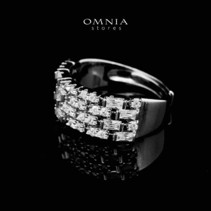 Omnia Zehra White Bridal Full Set in High Quality Zircon Stone in Rhodium Plated - Image 3