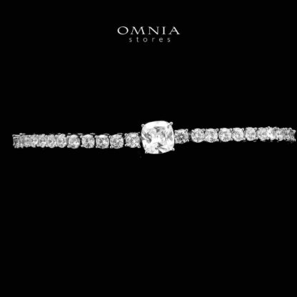 Omnia Baran White Bridal Full Set in High Quality Zircon Stone in Rhodium Plated - Image 5