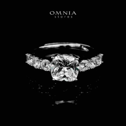 Omnia Baran White Bridal Full Set in High Quality Zircon Stone in Rhodium Plated - Image 4