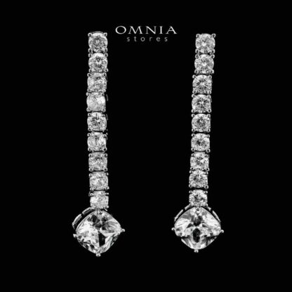 Omnia Baran White Bridal Full Set in High Quality Zircon Stone in Rhodium Plated - Image 3