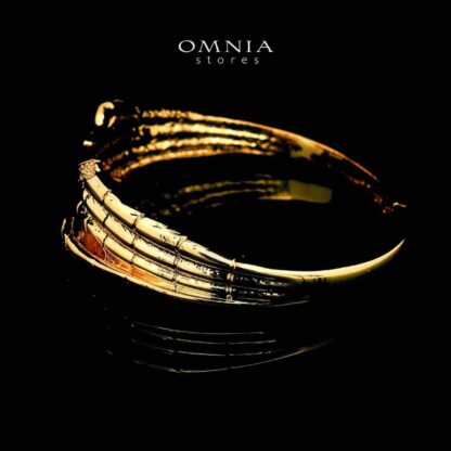 Farnaz Gold Plated Bangle in High Quality Zircon Stone in Rhodium Plated - Image 3