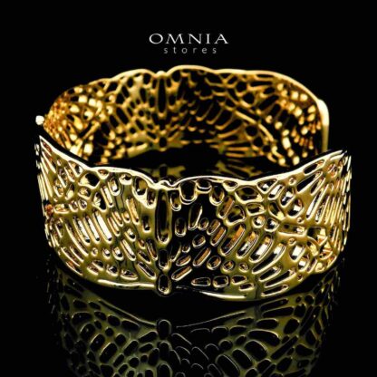 Firoozeh Gold Plated Bangle in High Quality Zircon Stone in Rhodium Plated - Image 2