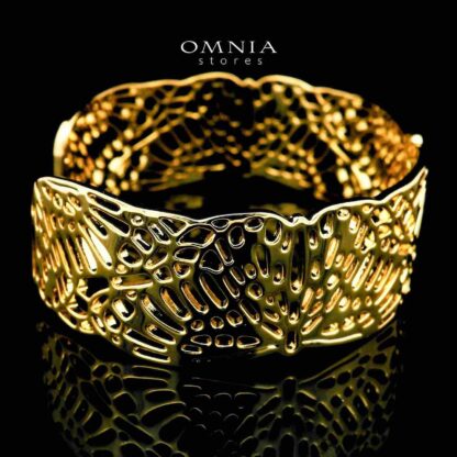 Firoozeh Gold Plated Bangle in High Quality Zircon Stone in Rhodium Plated - Image 3