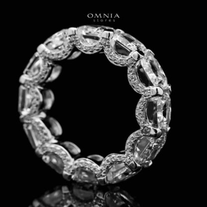 Omnia Agata White .50 Carat Ring in 92.5 Silver High Quality Simulated diamonds - Image 2