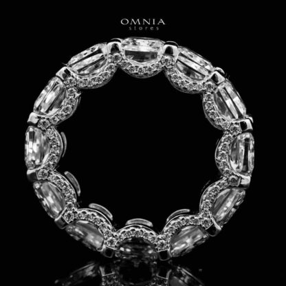 Omnia Agata White .50 Carat Ring in 92.5 Silver High Quality Simulated diamonds - Image 3