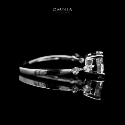 Omnia Arwan Silver Ring in 92.5 Silver with High Quality Moissanite - Image 3