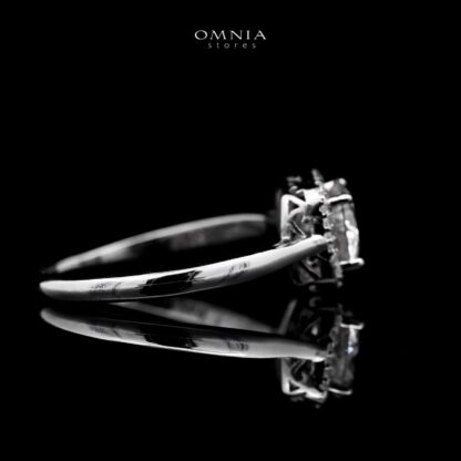 Omnia Bisan Cushion Cut Ring in 92.5 Silver with High Quality Moissanite Stone - Image 3