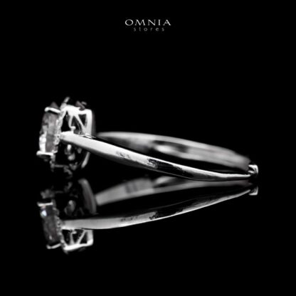 Omnia Bisan Cushion Cut Ring in 92.5 Silver with High Quality Moissanite Stone - Image 2