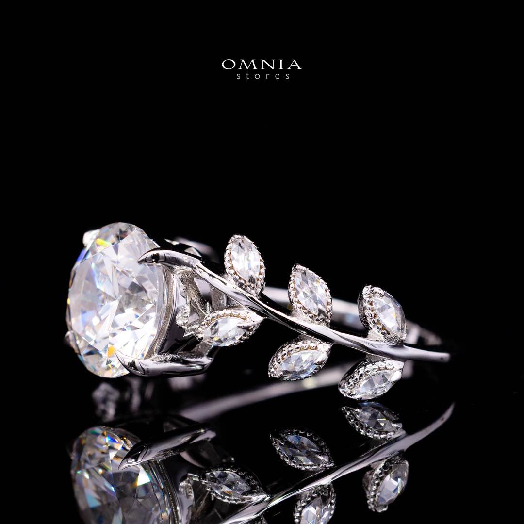 Negar White Ring In 925 Silver High Quality Certified Lab Crafted Stones - Image 2