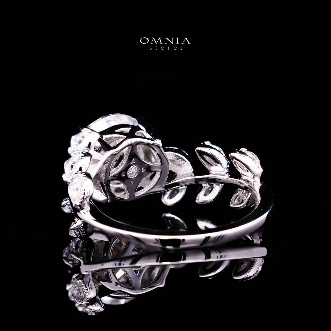 Negar White Ring In 925 Silver High Quality Certified Lab Crafted Stones - Image 4