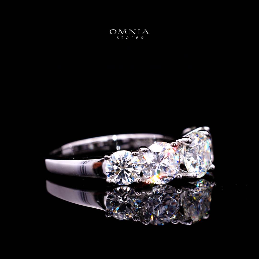 Parisa White Ring In 925 Silver High Quality Certified Lab Crafted Stones - Image 3