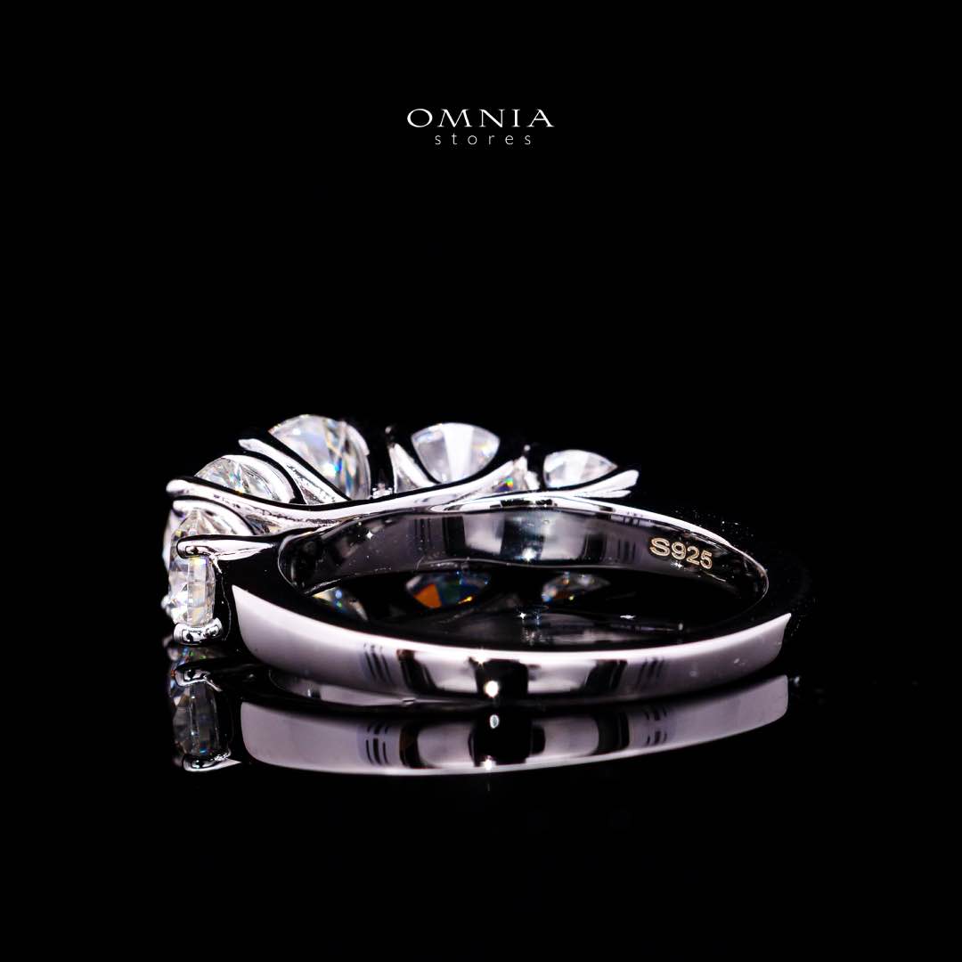 Parisa White Ring In 925 Silver High Quality Certified Lab Crafted Stones - Image 4