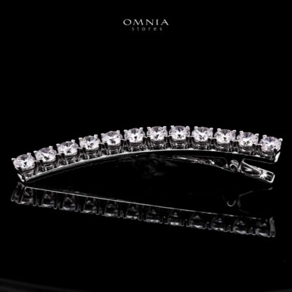 Monir White Hair Clip In 925 Silver High Quality Lab Grown Stones - Image 4