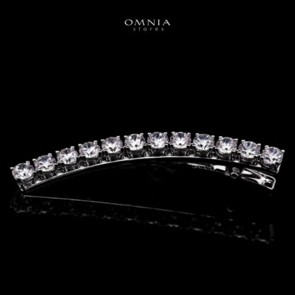 Monir White Hair Clip In 925 Silver High Quality Lab Grown Stones - Image 3