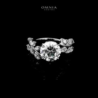 Negar White Ring In 925 Silver Certified High Quality Lab Grown Stones