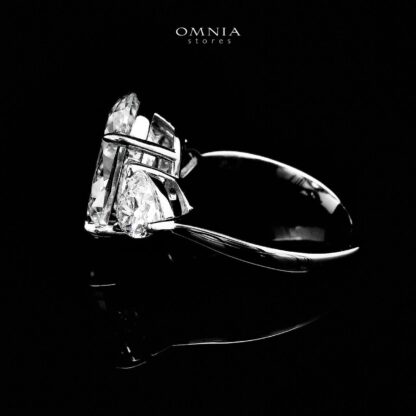 Noushin White Ring In 925 Silver Certified High Quality Lab Grown Stones - Image 4