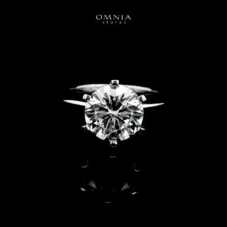 Pari White Ring In 925 Silver Certified High Quality Lab Grown Stones