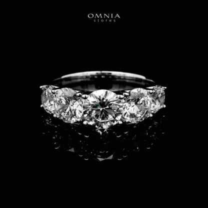 Parisa White Ring In 925 Silver Certified High Quality Lab Grown Stones - Image 2