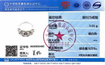 Parisa White Ring In 925 Silver Certified High Quality Lab Grown Stones - Image 3