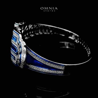 Omnia Roya Blue Bracelet in 925 Silver with High Quality Simulated Diamonds - Image 3
