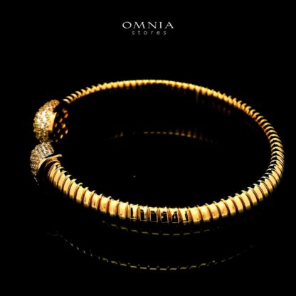 Omnia Ghida Golden Bracelet in 925 Silver with High-Quality Simulated Diamonds - Image 3