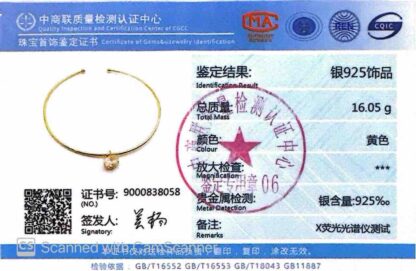 Omnia Rafif Golden Necklace In 925 Silver Certified High Quality Lab Grown Stones - Image 3
