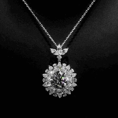 Omnia Juman Silver Necklace In 925 Silver Certified High Quality Lab Grown Stones - Image 2