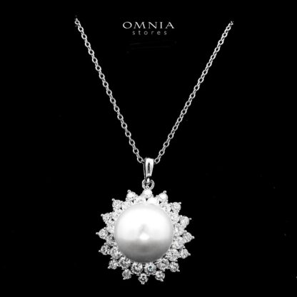 Omnia Misk Silver Necklace, Earrings and Ring Set In 925 Silver High Quality Simulated Diamonds - Image 6