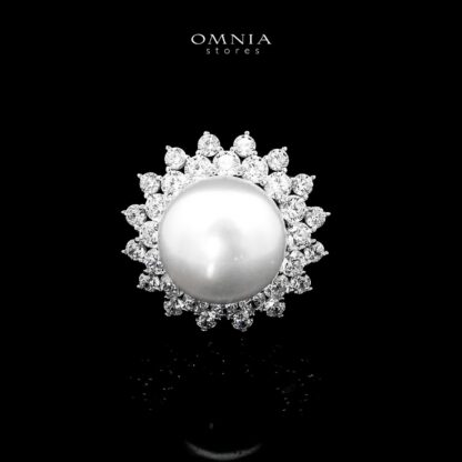 Omnia Misk Silver Necklace, Earrings and Ring Set In 925 Silver High Quality Simulated Diamonds - Image 4