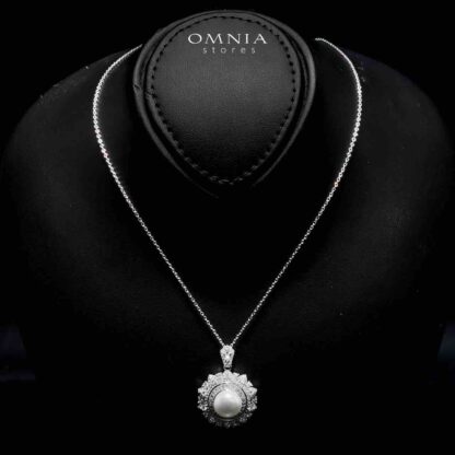 Omnia Yamama Silver Necklace, Earrings and Ring Set In 925 Silver High Quality Simulated Diamonds - Image 6