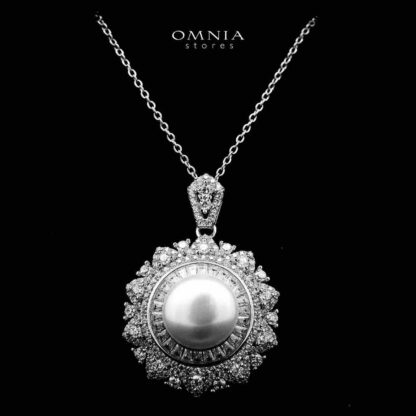 Omnia Yamama Silver Necklace, Earrings and Ring Set In 925 Silver High Quality Simulated Diamonds - Image 4