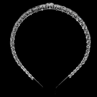 Omnia Imara Silver Hair Band In 925 Silver High Quality Lab Grown Stones