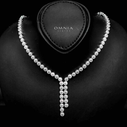 Omnia Fida White High-Quality Simulated Diamonds Rhodium Plated - Image 2