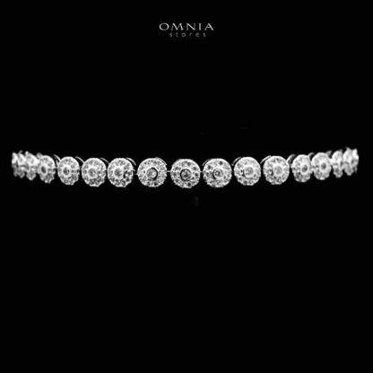 Omnia Fida White High-Quality Simulated Diamonds Rhodium Plated - Image 4