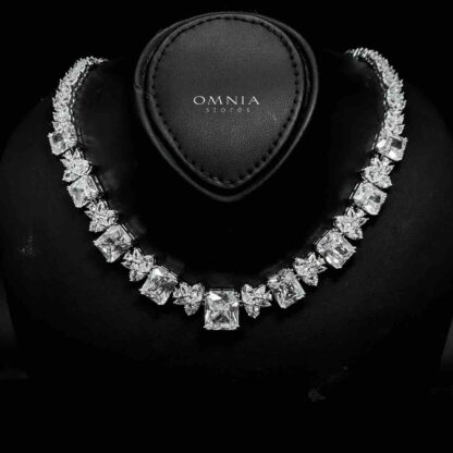Omnia Amelia White Bridal Full Set in High Quality Simulated Diamonds - Image 2