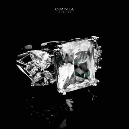 Omnia Amelia White Bridal Full Set in High Quality Simulated Diamonds - Image 3