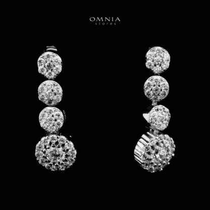Omnia Salha White Bridal Full Set in 925 Silver High Quality Simulated Diamonds - Image 4