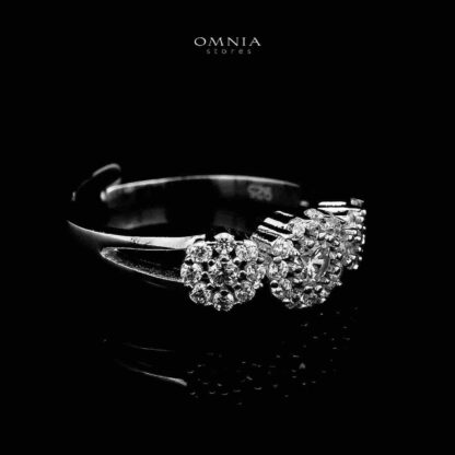 Omnia Salha White Bridal Full Set in 925 Silver High Quality Simulated Diamonds - Image 3