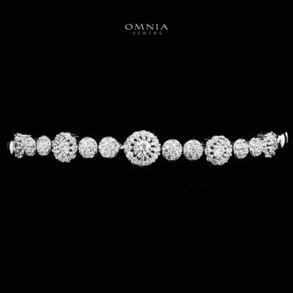 Omnia Salha White Bridal Full Set in 925 Silver High Quality Simulated Diamonds - Image 5