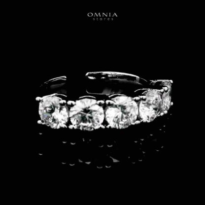 Omnia Rowan Bridal Full Set Accessories in High Quality Zircon Stone in Rhodium Plated - Image 4