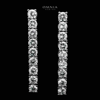Omnia Rowan Bridal Full Set Accessories in High Quality Zircon Stone in Rhodium Plated - Image 3