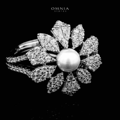 Omnia Maissa Bridal Full Set Accessories in High Quality Zircon Stone in Rhodium Plated - Image 4