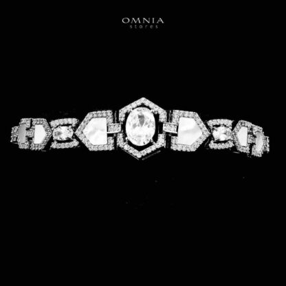 Omnia Rihana Bridal Full Set Accessories in High Quality Zircon Stone in Rhodium Plated - Image 5