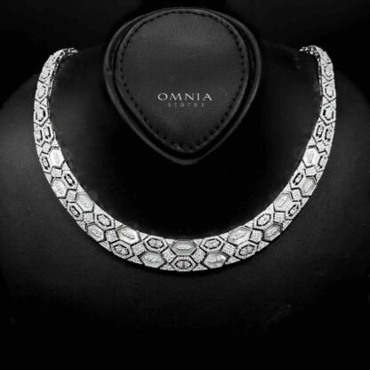 Omnia Raya Bridal Full Set Accessories in High Quality Zircon Stone in Rhodium Plated - Image 2