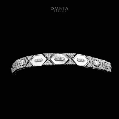Omnia Raya Bridal Full Set Accessories in High Quality Zircon Stone in Rhodium Plated - Image 4